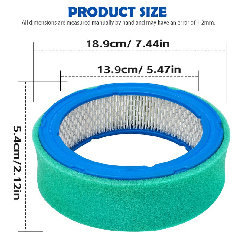 LOCOPOW 394018 Air Filter for Briggs and Stratton 394018S 271271 272490 5050K 5050B, Vanguard V-Twin 12.5-20hp Engine, John Deere LG394018JD GT235 GT235E LTR155 LTR166 LT166 LT170 LX288 SST16 - Image 3